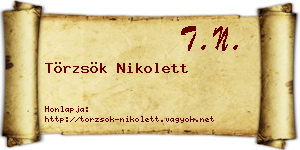 Törzsök Nikolett névjegykártya