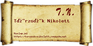 Törzsök Nikolett névjegykártya